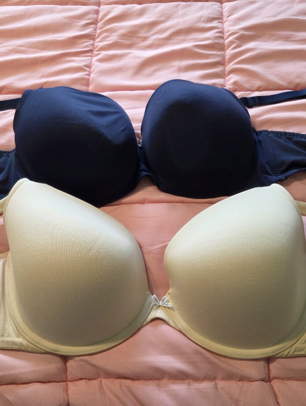 NAavy and Nude Bras Duo 46D